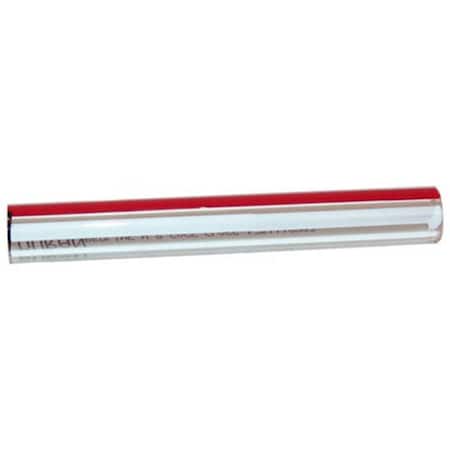 Tube, Glass-Red & White Stripe